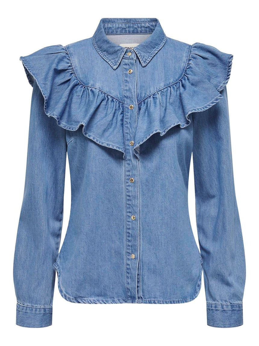 Camicia rouches “Indigo” ONLY