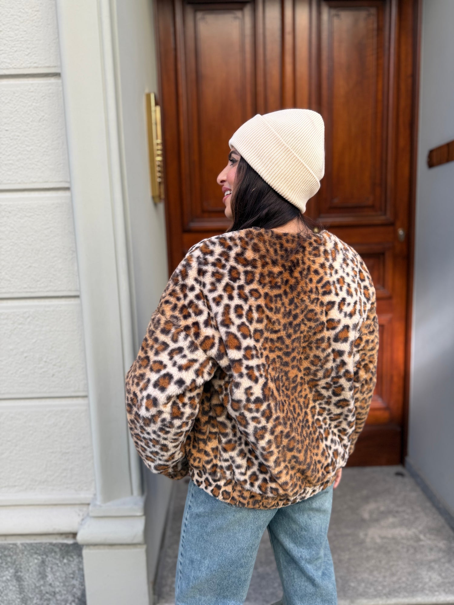 Bomber in pelliccia “Leopard” COMPANIA FANTASTICA