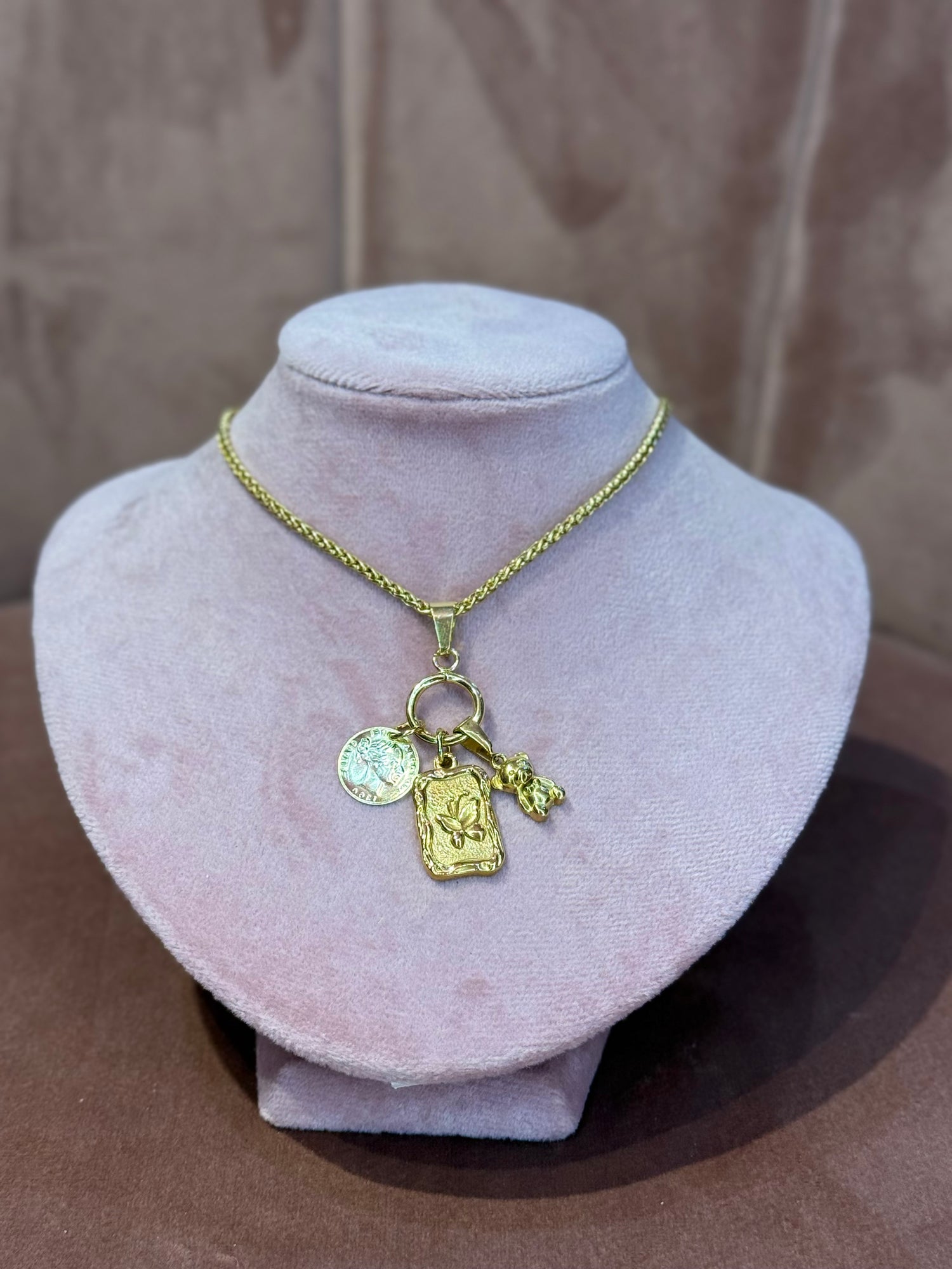 Collana Gold “3 Charms” CRIS