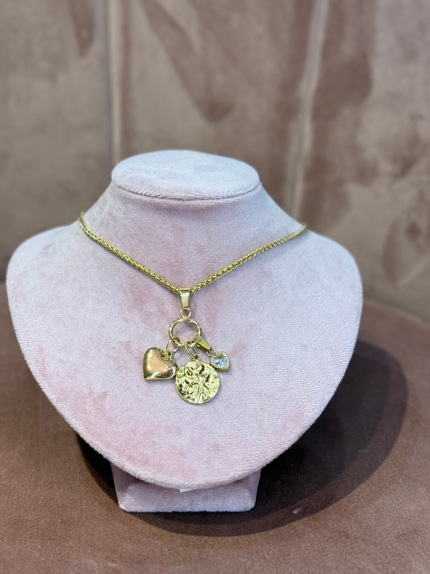 Collana Gold “3 Charms” CRIS