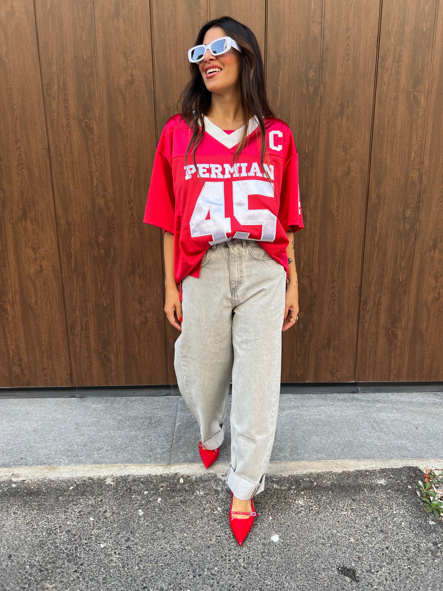 T- shirt over “Football”  MONIQUE