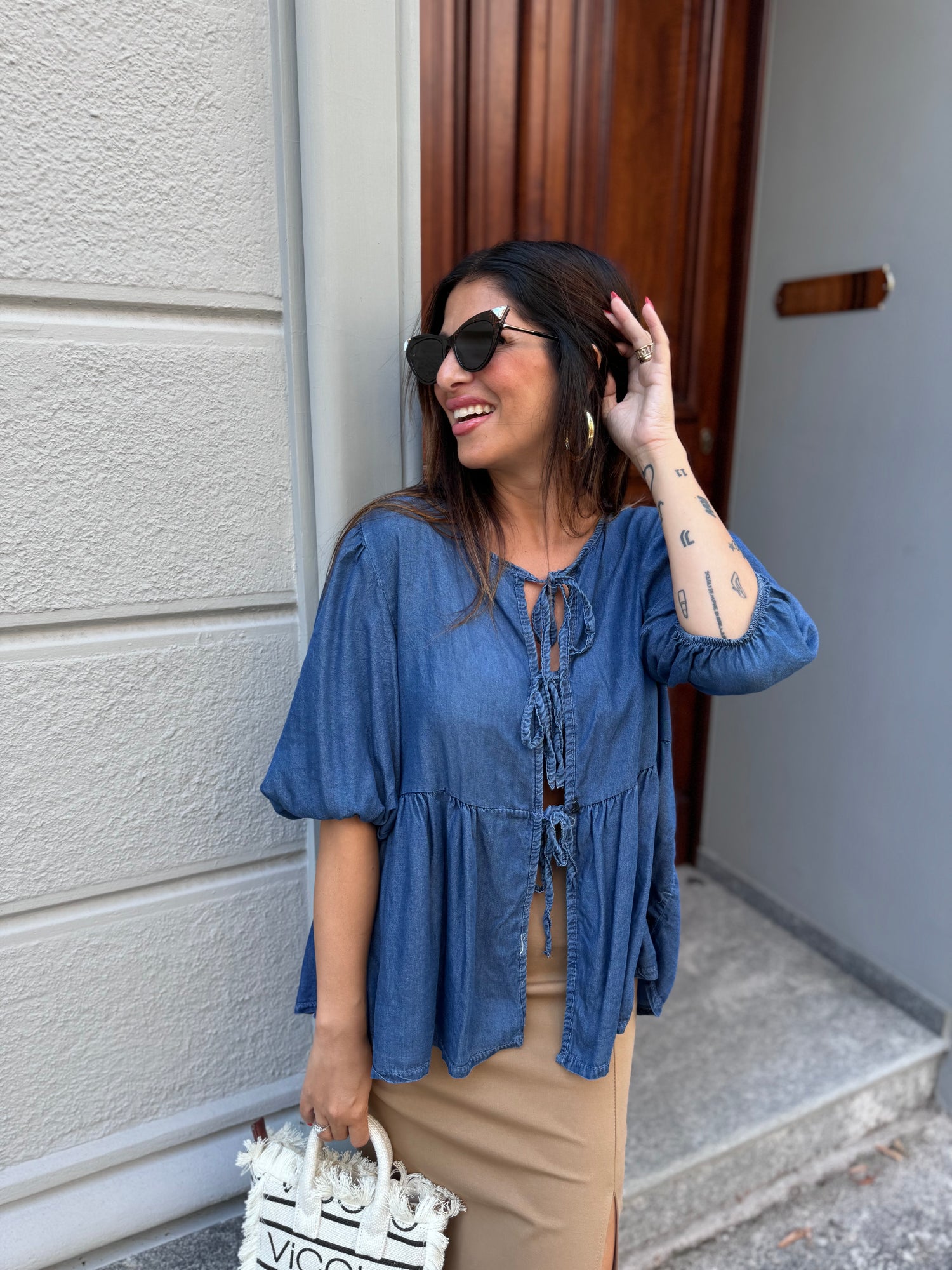 Blusa Denim leggero “Fiocchi” LIP