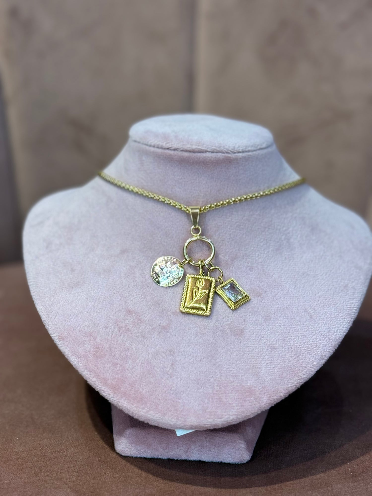 Collana Gold “3 Charms” CRIS