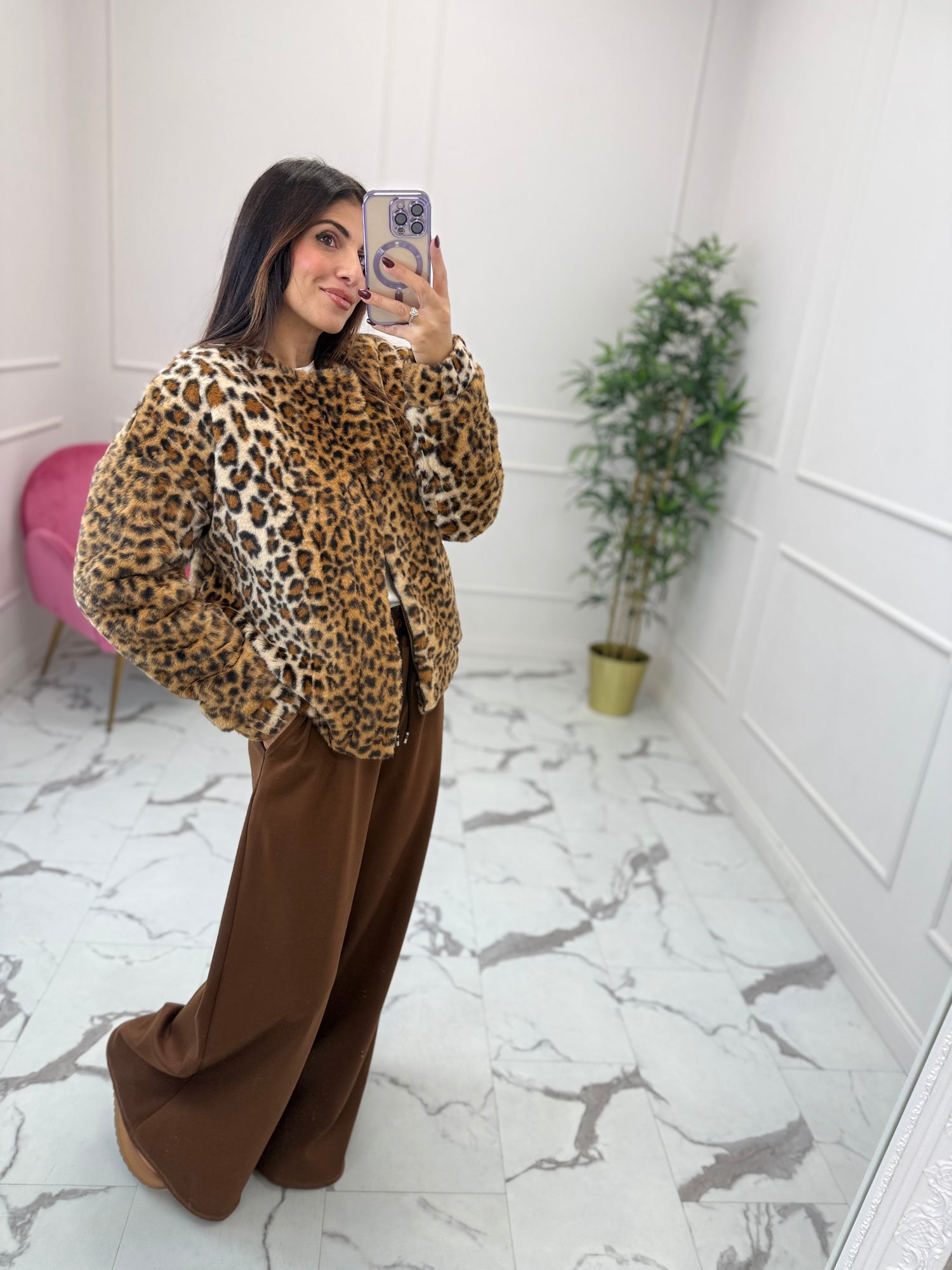 Bomber in pelliccia “Leopard” COMPANIA FANTASTICA