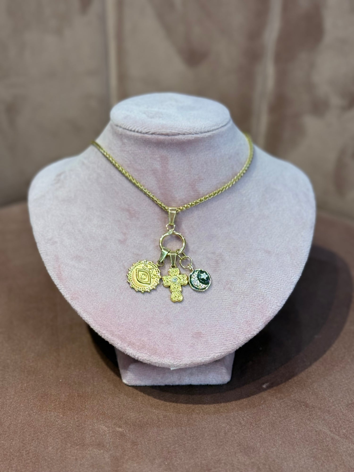 Collana Gold “3 Charms” CRIS